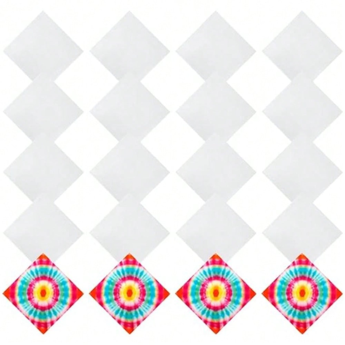 Bandana Blank White - Białe chusteczki bandany 40 cm do