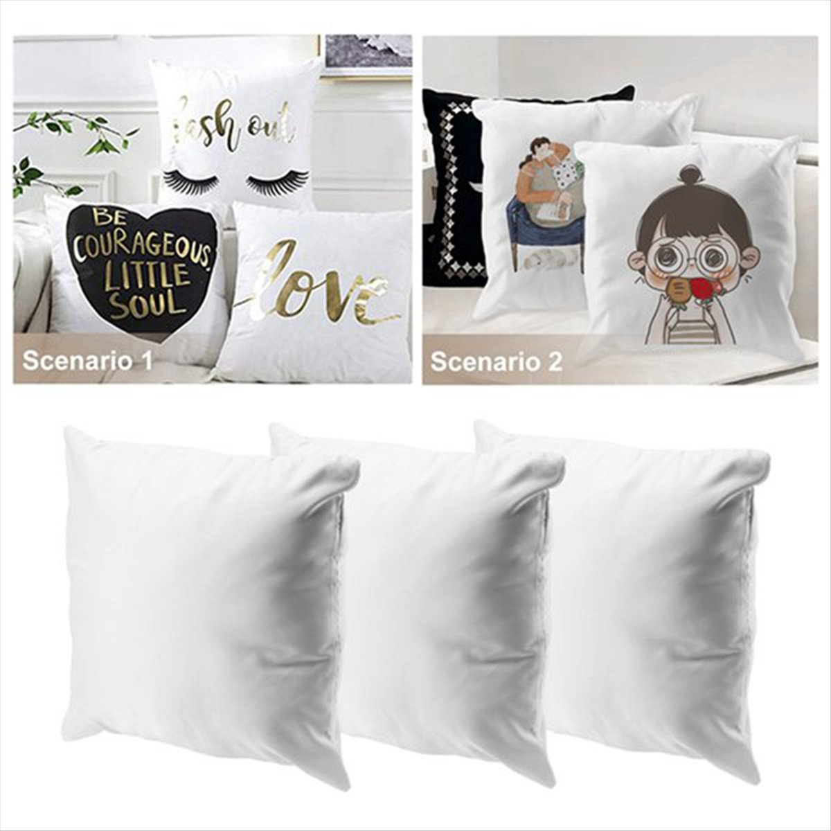 Pillow Cover Sublimation - N14R Top 8 szt. Sublimacyjne Poszewki