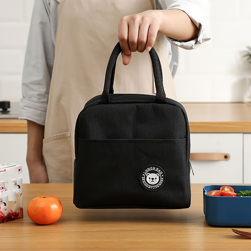 Tote Bag Sublimation - Czarna izolowana torba na lunch z