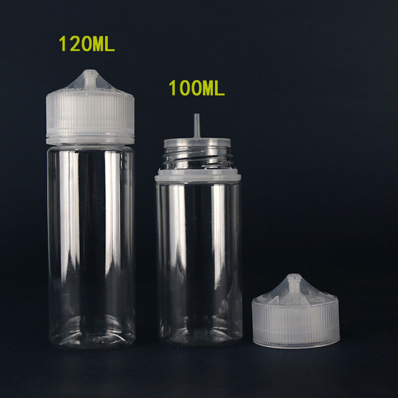 Water Bottle Blank - 5szt 30ml/60ml/100ml/120ml Plastikowa PET Pusta zakraplacz