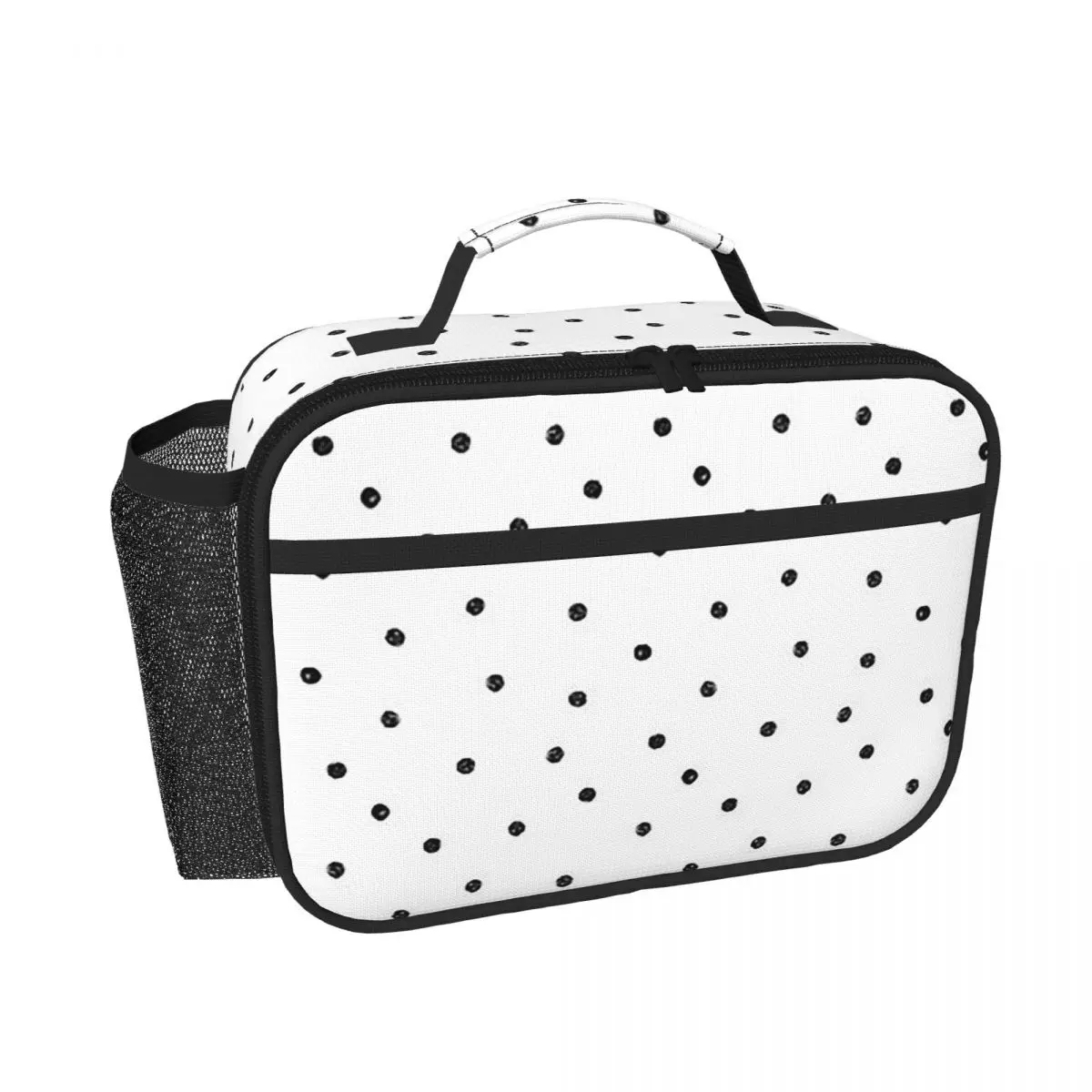 Tote Bag Sublimation - Czarno-biała torba termiczna na lunch w