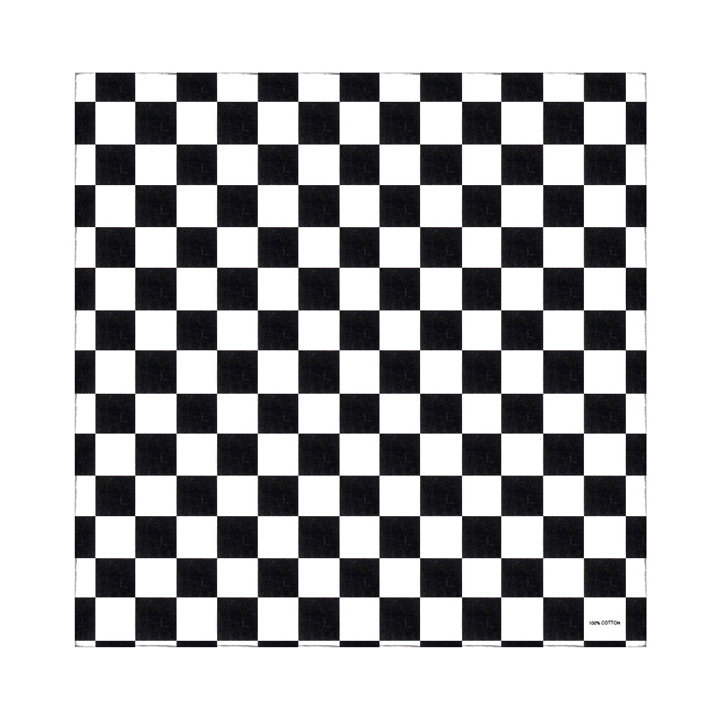 Bandana Blank White - Bandana w kratkę Flaga wyścigów samochodowych