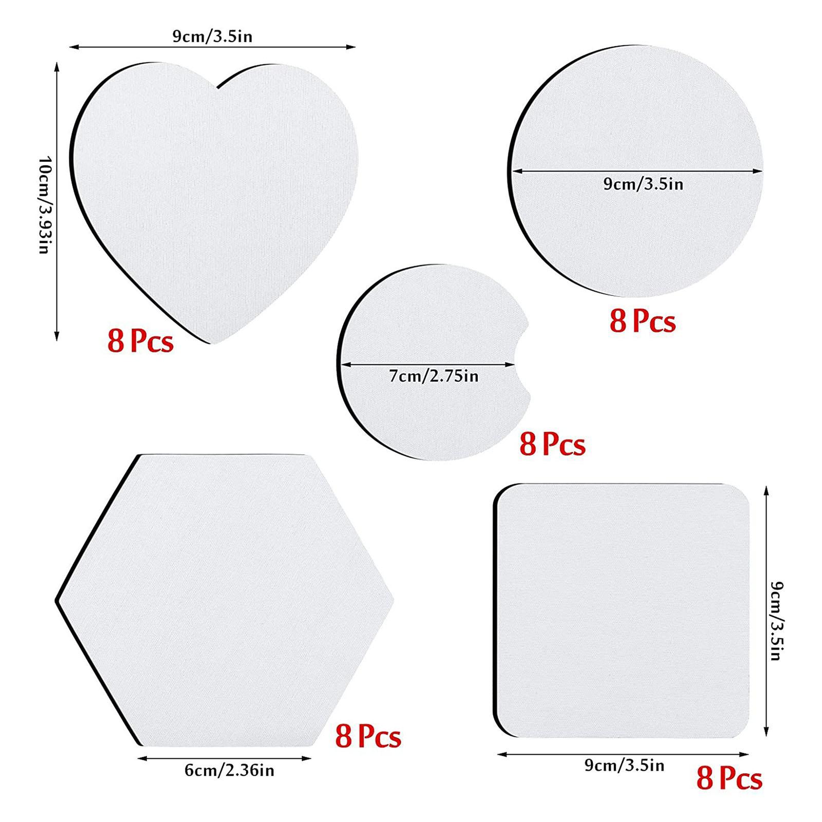 Coaster Sublimation Blank - 40 sztuk podkładek pod kubki do
