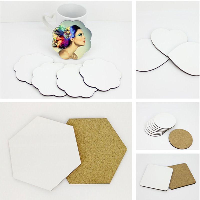 Coaster Sublimation Blank - 100 sztuk/partia DIY sublimacja pusta podkładka