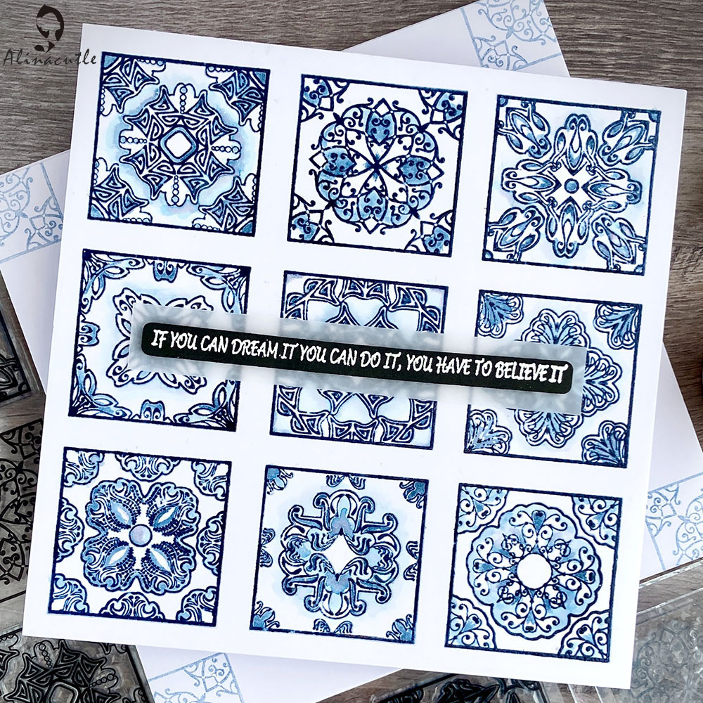 Alinacutle CLEAR STAMPS Vintag – Ceramic Tile Blank recenzja i cena