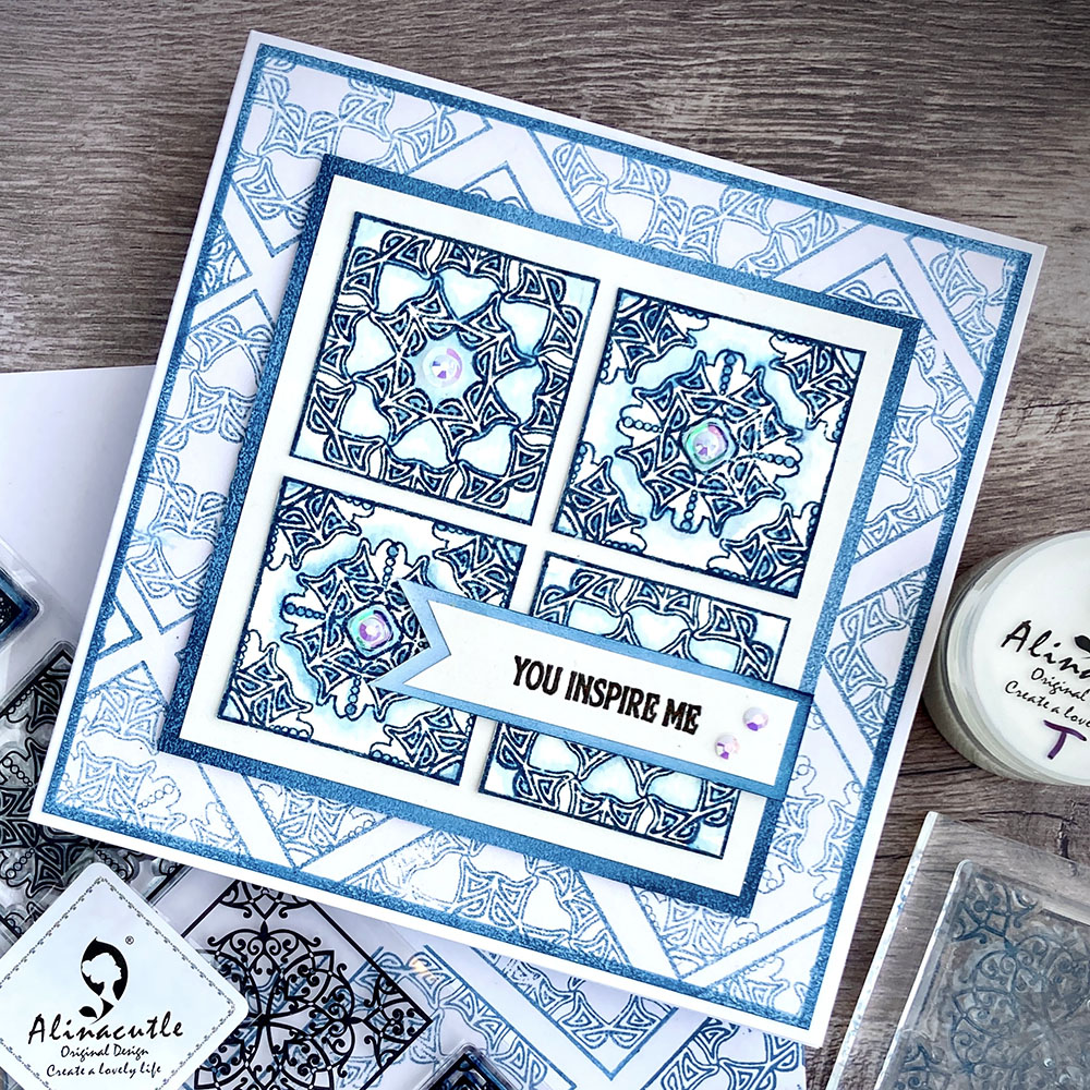 Alinacutle CLEAR STAMPS Vintag – Ceramic Tile Blank recenzja i cena
