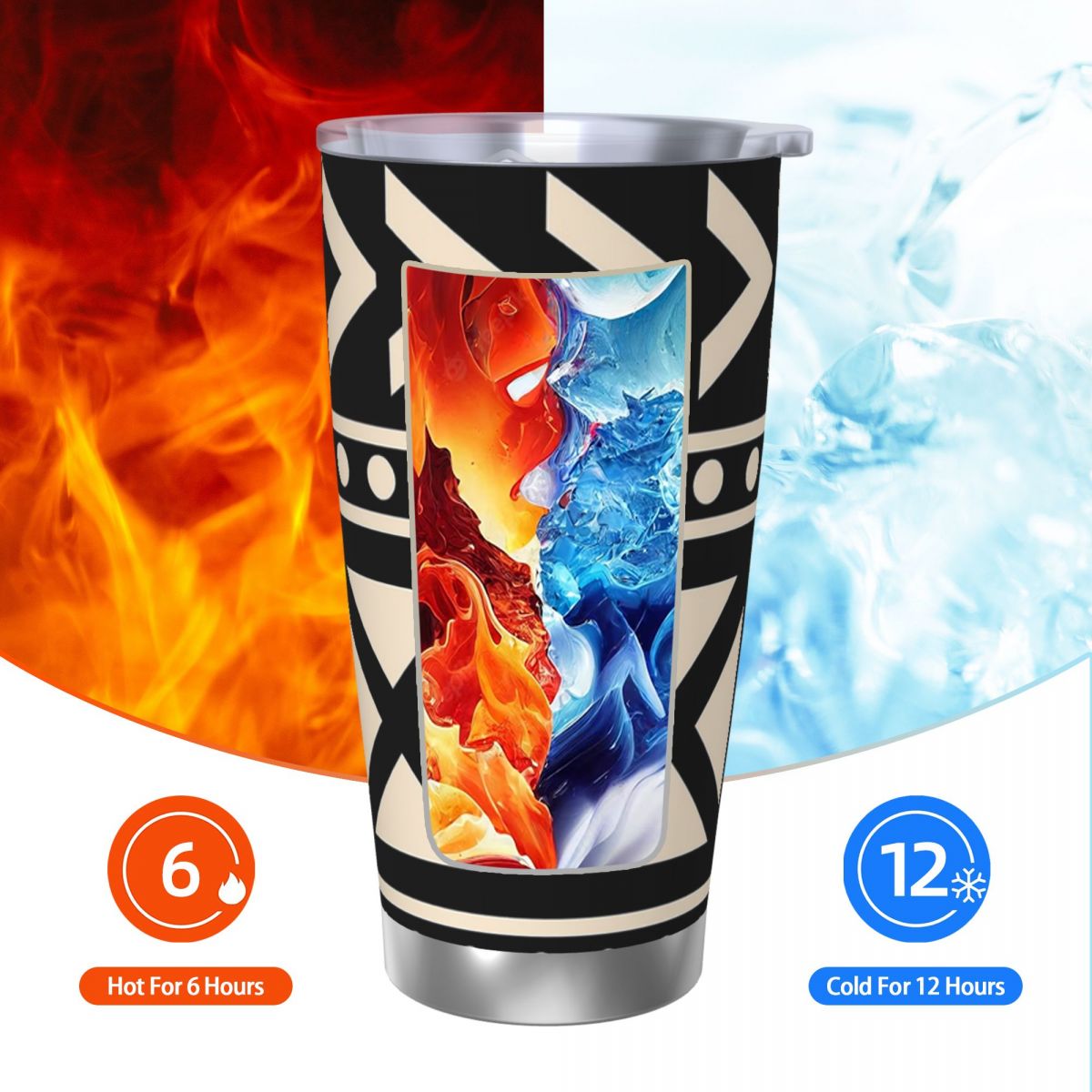 Afrykański Mud Cloth Czarno-Bi – Tumbler 20Oz White recenzja i cena