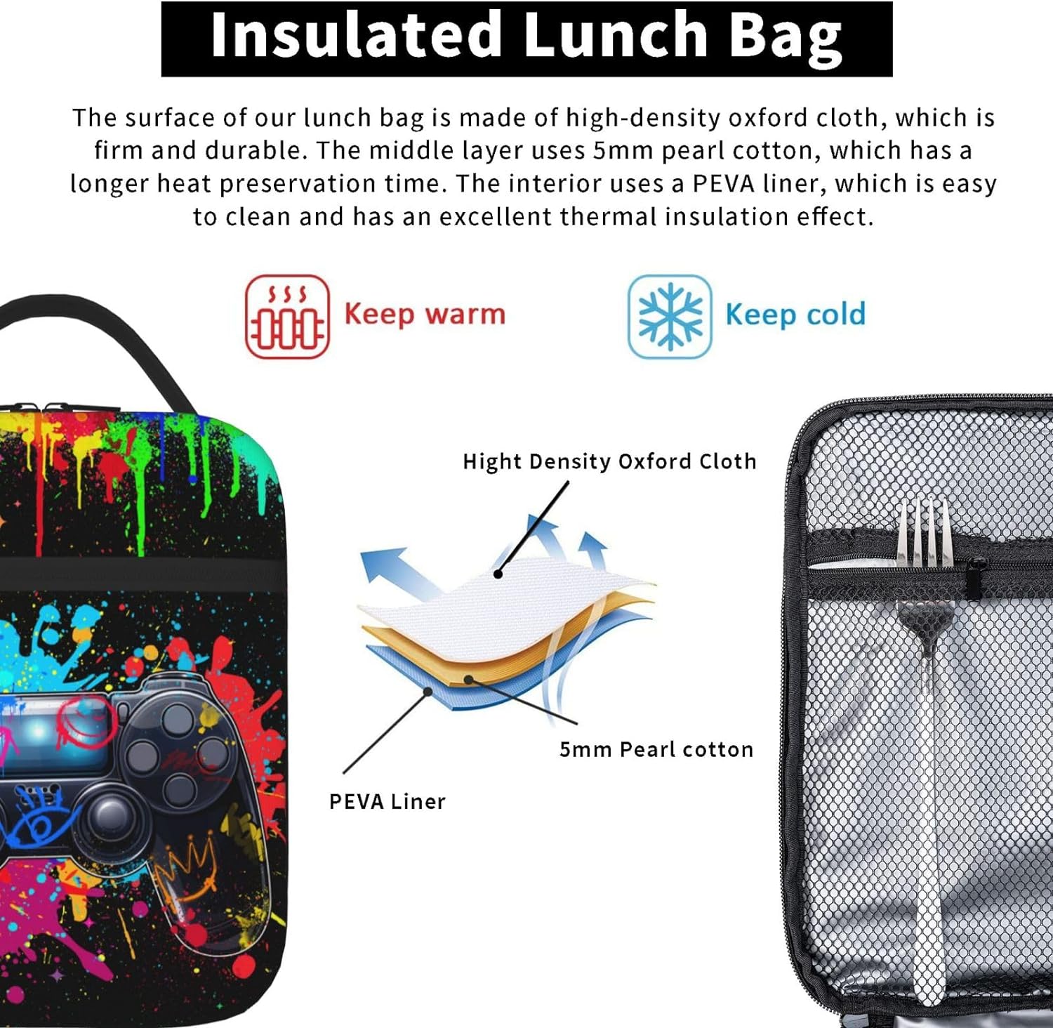Pudełko na lunch z grami wideo – Tote Bag Sublimation recenzja i cena